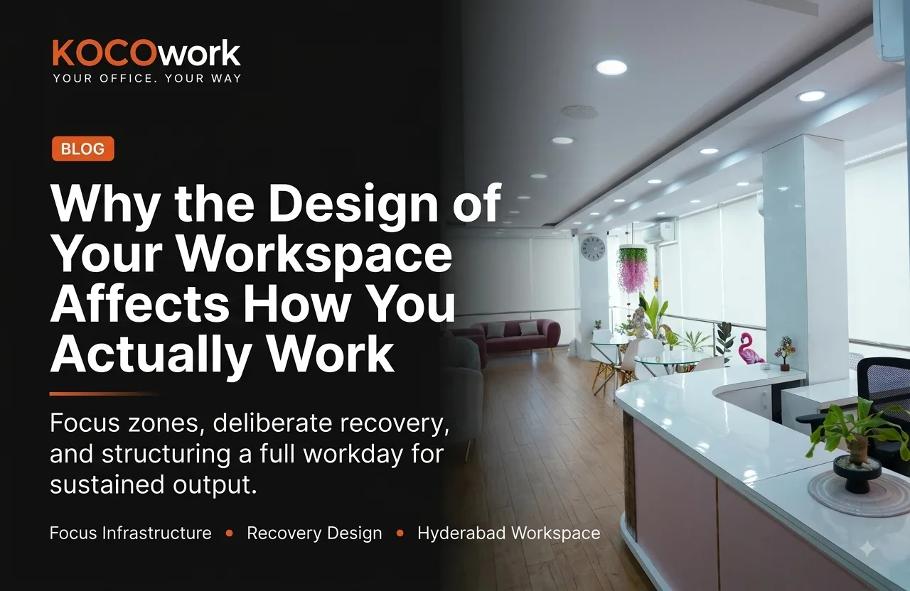 Why the Design of Your Workspace Affects How You Actually Work — KOCOwork blog hero graphic